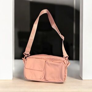 Naomi nylon Pink Crossbody Bag with Adjustable Strap